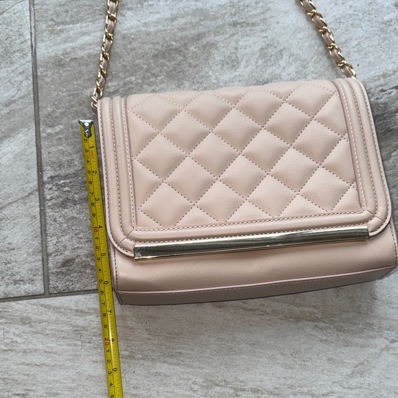 Aldo- Light pink-  Elegant Quilted Chain Shoulder Bag - Picture 11 of 16